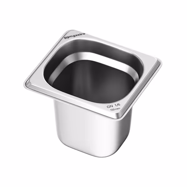 (1 piece) – Stainless Steel Gastronorm Pan GN 1/6 – Height 150 mm