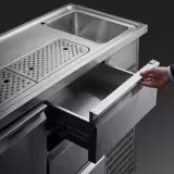 Hűtött bárpult PREMIUM PLUS - 1550x700 mm - 1 ajtó & 3 fiók