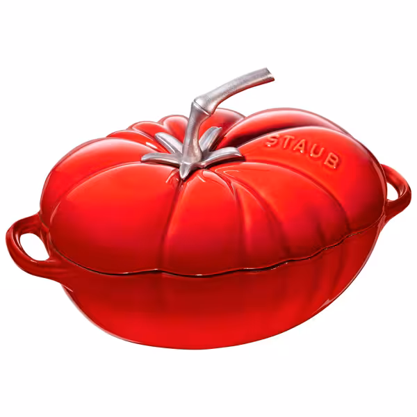 STAUB | Tomato Cocotte Enamelled Cast Iron Casserole Dish – Ø 250 mm – Cherry Red