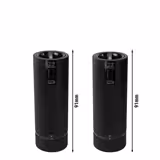 (6 Stück) PEUGEOT | NIGHT Electric Line - u'select - Salz- & Pfeffermühle - elektrisch - Schwarz Matt - Höhe: 150mm