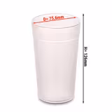 (100 قطع) أكواب عصير - 300 ml - شفاف حليبي