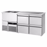 Comptoir de bar réfrigéré PREMIUM - 1950x700mm - 4 tiroirs        