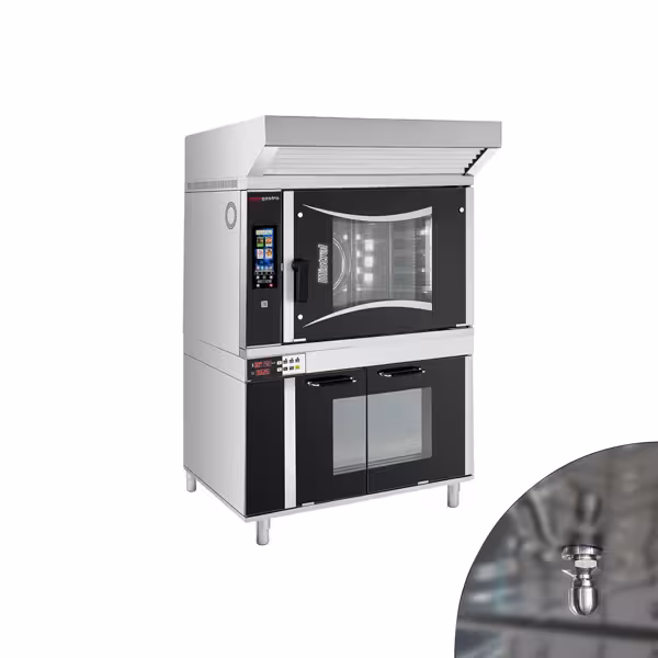 Forno eléctrico de ar quente - de Toque - 6x EN 60 x 40 cm - incl. exaustor, armário de  fermentação