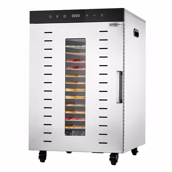 Suszarka do żywności - ze stali nierdzewnej - z 16 tacami - 1,5kW