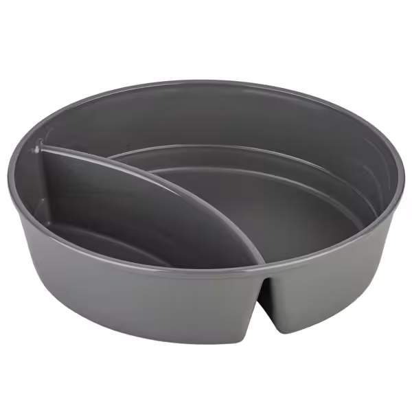 (12 szt.) Miska wielorazowa na wynos - 1,1l - Okrągła - Szara - bez pokrywki - z recyklingowanego tworzywa sztucznego