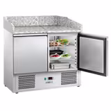 Commercial Pizza Prep Counter - Granite Top ECO - 935x700mm - with 2 doors