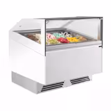 Vetrina Gelato ADAM - 1201mm - Refrigerazione ventilata - per 12x Vasca da gelato da 5 Litri oppure 8x Vasca da gelato da 7 Litri - Bianco