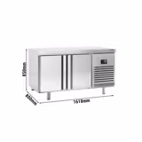 Bakery Counter Freezer PREMIUM PLUS - 1618x800mm - with 2 doors - capacity 420 litres - worktop without upstand