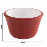 (6 pcs) Dipping Pot - 6-piece Set - Melamine - 40ml - round - Ø60mm - Red/White