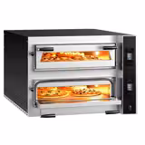 Elektrisk pizzaugn - med chamottesten - 990x1270 mm - 6+6 x Ø 35 cm - 2‑däck - upp till 400 °C - Digital