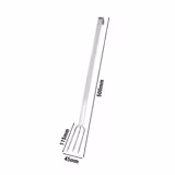 (4 pz) Forchettone da carne - a 3 punte - Lunghezza: 500mm - Extra lungo - acciaio inox