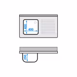 Spülschrank ECO - 1000x600mm - mit 1 Becken links