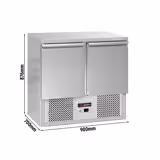 Koelwerkbank ECO - 900x700mm - 240 liter - met 2 deuren