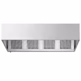 Fläktkåpa med motor - 2200 mm - djup 1400 mm - med flamskyddsfilter och belysning