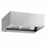 Cappa cubica professionale con motore - 1200mm - con regolatore di velocità, filtri a labirinto e luci LED ad incasso