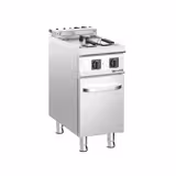 Friggitrice elettrica professionale su mobile - 18L - 14,0kW - vasca pulita - controllo elettronico della temperatura - con rubinetto di scarico - con mobile 1 anta