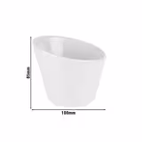 (6 ks) Miska CASUAL - Melamin - 0,2 l - kulatá - Ø 100 mm - stohovatelná - vhodná do myčky - nevhodná do mikrovlnky - bílá