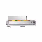 Opzetkoelvitrine ECO - 1500x335mm - 7x GN 1/4