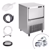Commercial Ice Machine - Cube - 76kg/24h - with Storage Bin