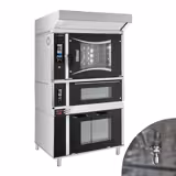 Elektrisk varmluftsugn - Pekskärm - 6x EN 60 x 40 cm - inkl. pizza / däckugn, huva och proofer