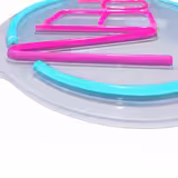 Neon LED – OPEN – z regulacją jasności – niebieski – różowy