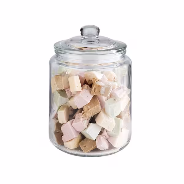 (6 pcs) Storage jar - CLASSIC - 0,90 l - Clear - incl. glass lid with seal