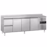 Kühltisch ECO - 2230x700mm - mit 3 Türen - 2 Schubladen - mit Aufkantung