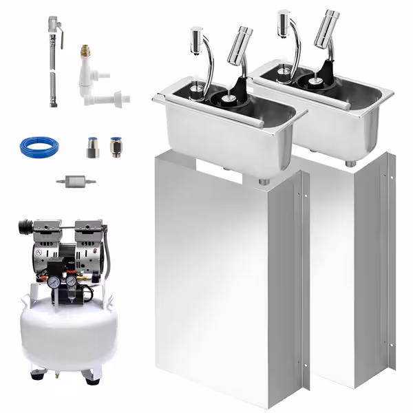 (2 Stück) Portioniererdusche mit integrierter Wasser-Stopp-Automatik & Wasser-Rückfluss-Verhinderer