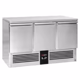 Commercial Counter Fridge PREMIUM - 1368x700mm - with 3 doors - capacity 368 litres