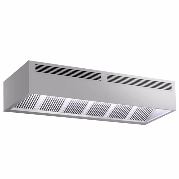 Afzuigkap doosmodel - B3000mm - zonder motor - met filter - met inductietoevoer