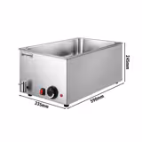 Countertop Bain Marie - GN 1/1 - 150mm deep - 1,2 kW - with Drain Tap