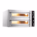 Commercial Full Fireclay Electric Pizza Oven – 4+4 x 30 cm – Manual – Incl. Stand