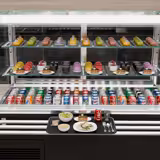 Buffet réfrigéré KOPENHAGEN - 1600mm - avec cuve réfrigérée - sur roulettes - Noir