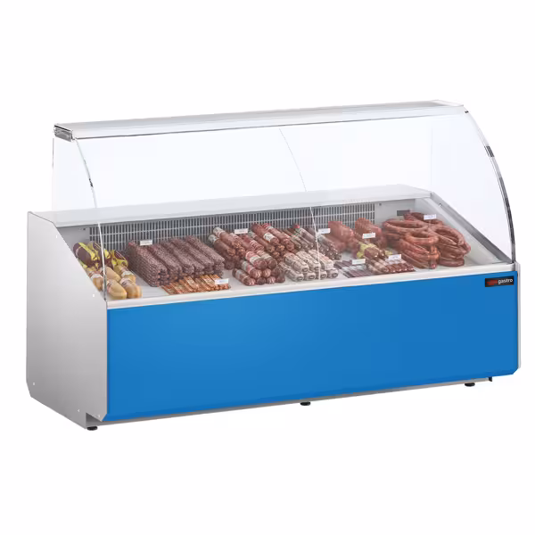 Kühltheke - 2500mm - Frontblende Hellblau