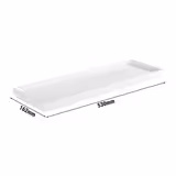 (6 stuks) GN-dienblad ASIA PLUS - Melamine - GN 2/4 - hoogte: 30mm - Wit - geschikt voor vaatwasser