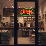 LED φωτεινή πινακίδα - OPEN - ρυθμιζόμενη φωτεινότητα - Πράσινο - Κόκκινο - 420x250 mm