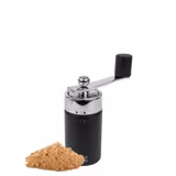 (6 Stück) PEUGEOT | ISEN - Muskatmühle mit Kurbel - Holz - Schwarz Matt - Höhe: 150mm