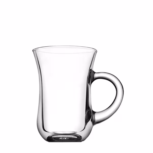 (48 pcs) Glass Mug - Aqua - 140 ml - Clear