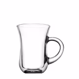 (48 sztuk) Szklanki do herbaty z uchwytem – AQUA – 140 ml – zestaw 6 sztuk