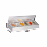 Étagère d’adossement avec bacs à épices - 6x GN 1/4	