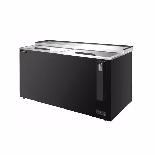 Flessenkoeler bovenlader - zwart - 212L
