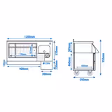 Commercial Cocktail Station PREMIUM – Cocktail Station (Mixer Socket) – 1200×765 mm – -2 to +8 °C