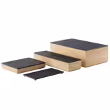 Caja para presentación de madera - VALO - Altura: 165mm - marrón - compatible con GN 1/1