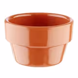 (60 pieces) Melamine Dip Bowls FLOWER POT – Terracotta - 40 ml - Ø 60 mm - H 35 mm