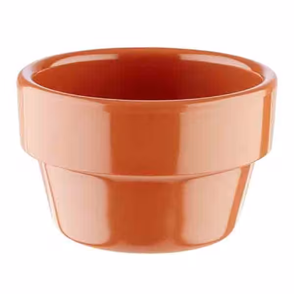 (60 stuks) Dipschaaltje - FLOWER POT - Melamine - 40ml - rond - Ø60mm - Terracotta
