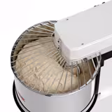 Teigknetmaschine - 42 Liter / 38 kg - 1 Geschwindigkeit - Kessel abnehmbar & Rührwerk aufklappbar - Timerfunktion