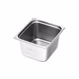 (6 pieces) - Stainless steel GN container 2/3 - perforated - height 200 mm