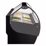 Vitrine à glace NOLAN – 1736 mm – refroidissement ventilé – pour 18 bacs à glace de 5 litres – Noir