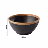 (6 szt.) Miseczka bufetowa okrągła - CROCKER - Melamina - 0,37l - Ø 125mm - Brąz/Terakota