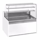 Gebaksvitrine - 1622x985mm - met 2 deuren - met 2 legroosters - rechte ruit